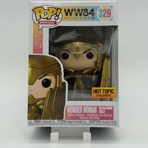 Funko Pop # 329 Wonder Woman Golden Armor Shield “Hit Topic Exclusive”